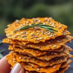 Crackers de patate douce, romarin et avoine