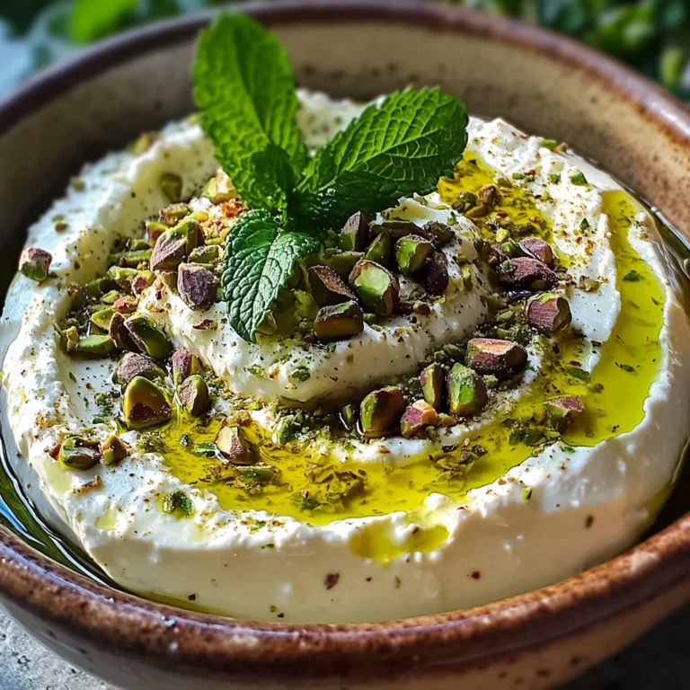 Crème de feta à la menthe et pistache