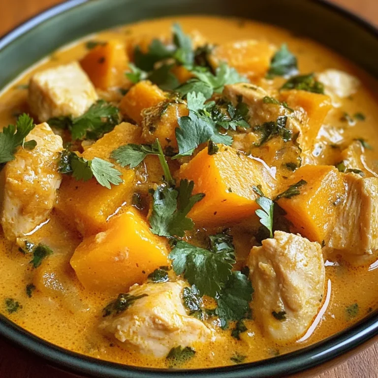 Curry onctueux de poulet et butternut