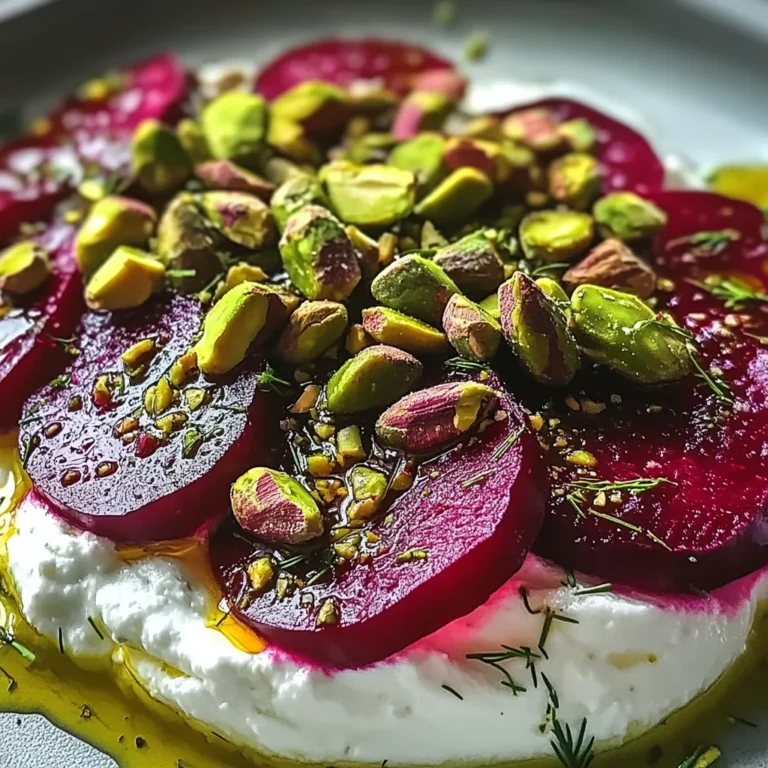 Feta battue, betteraves, pistaches