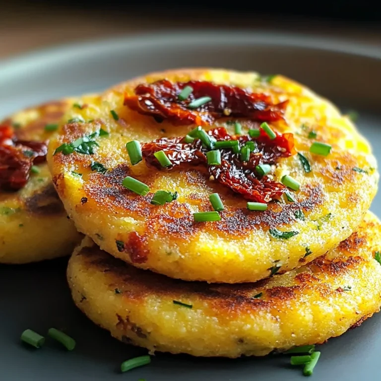 Galettes de Polenta aux Tomates Séchées