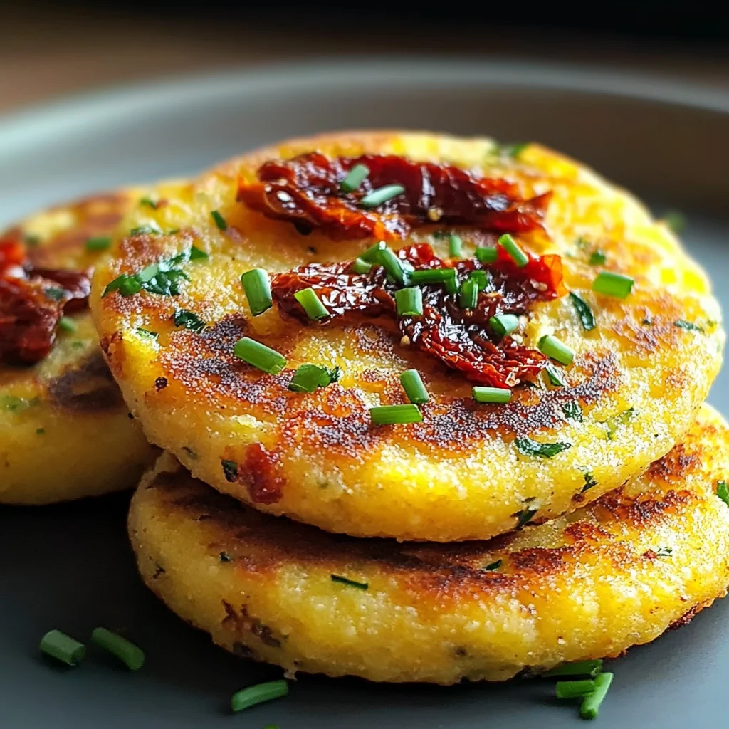 Galettes de Polenta aux Tomates Séchées
