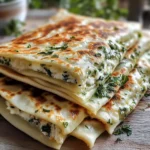Gozleme turc fromage et herbes
