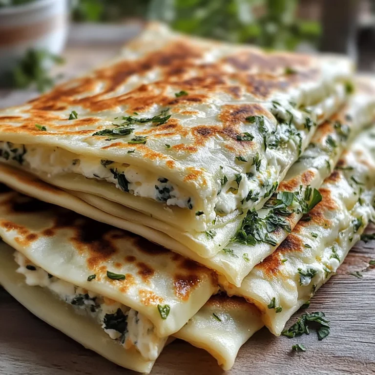 Gozleme turc fromage et herbes