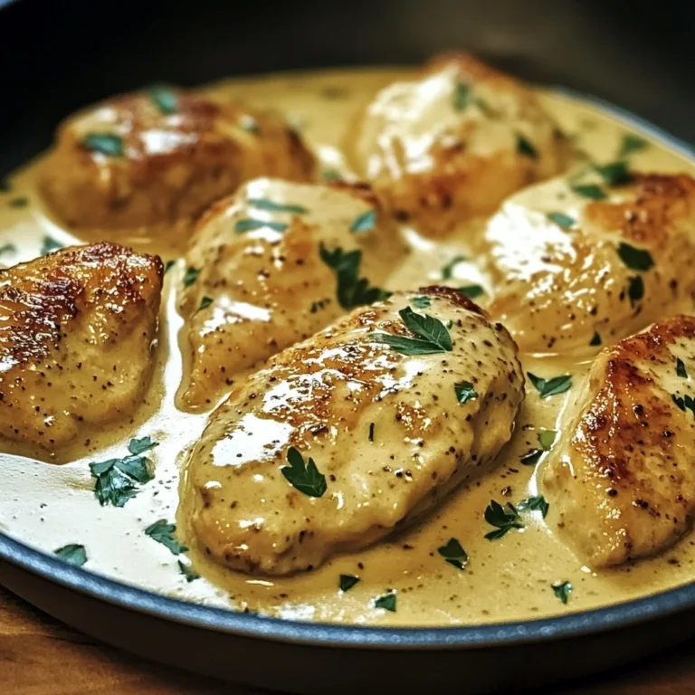 Poulet crémeux à la moutarde et au vinaigre de cidre blanc