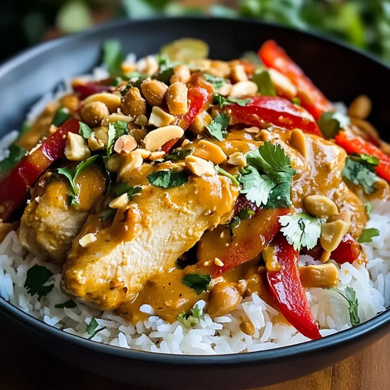 Poulet thaï sauce cacahuète