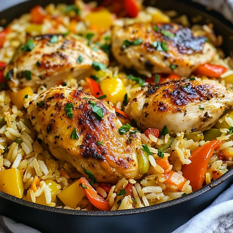 Riz au four poulet légumes
