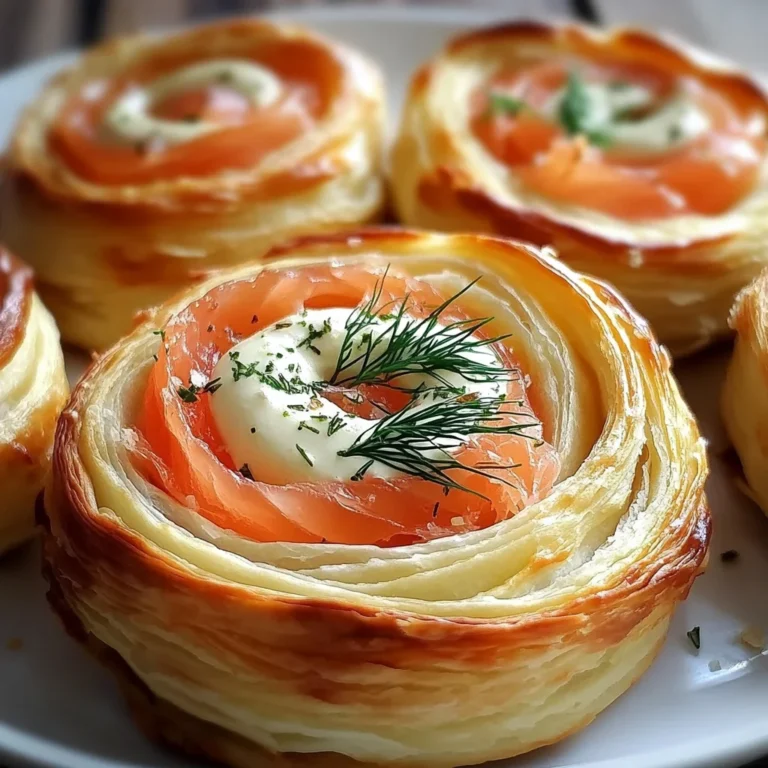 Roulés feuilletés saumon fromage