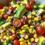 Salade de maïs et avocat