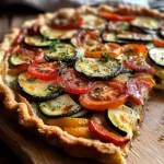 Tarte aux légumes colorés