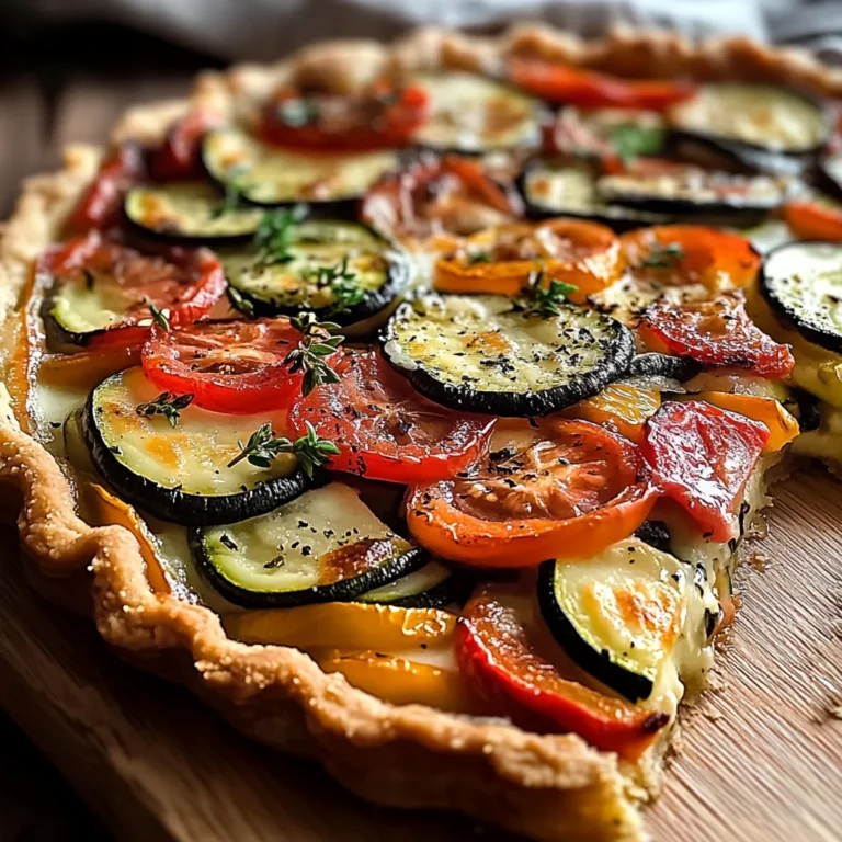 Tarte aux légumes colorés