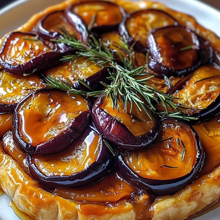 Tarte tatin aux aubergines