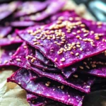 Crackers croustillants betterave et sésame