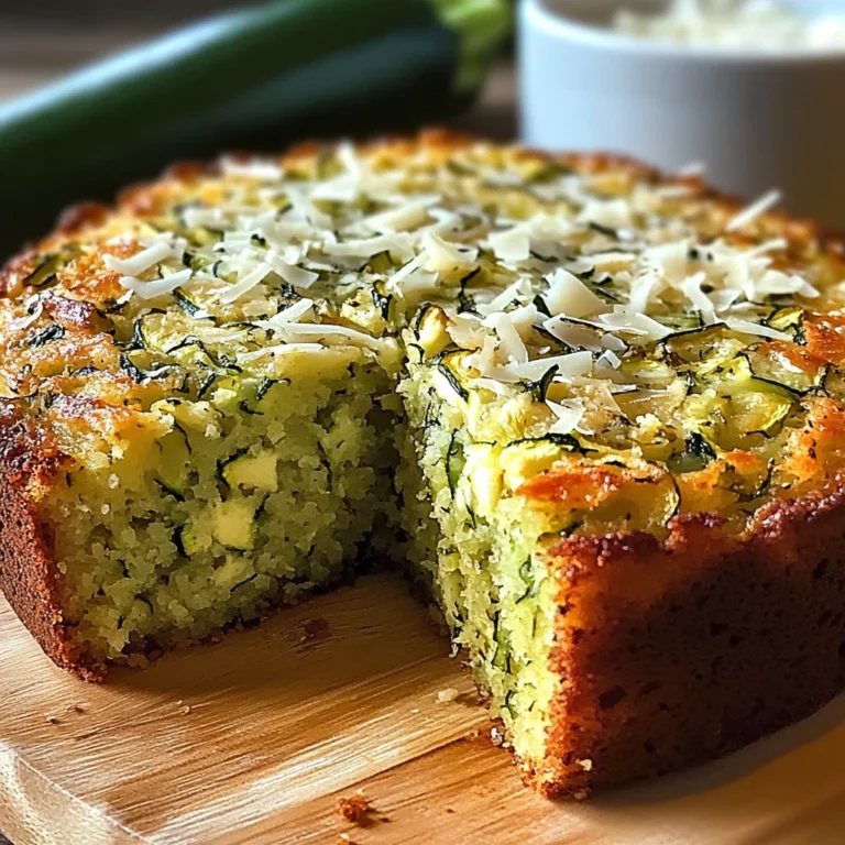 Gâteau moelleux courgettes parmesan
