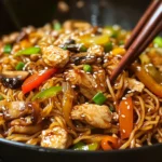 Nouilles sautées asiatiques rapides