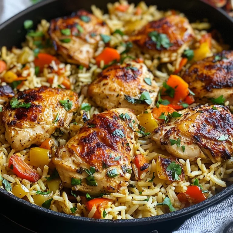 Riz au four poulet légumes