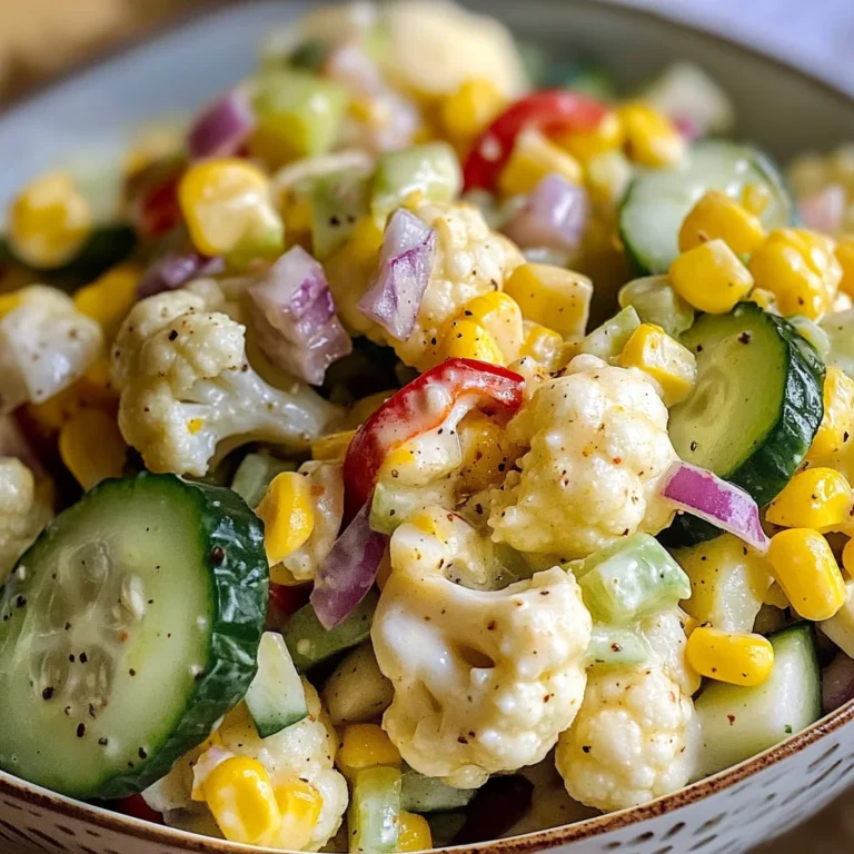 Salade chou-fleur maïs concombre