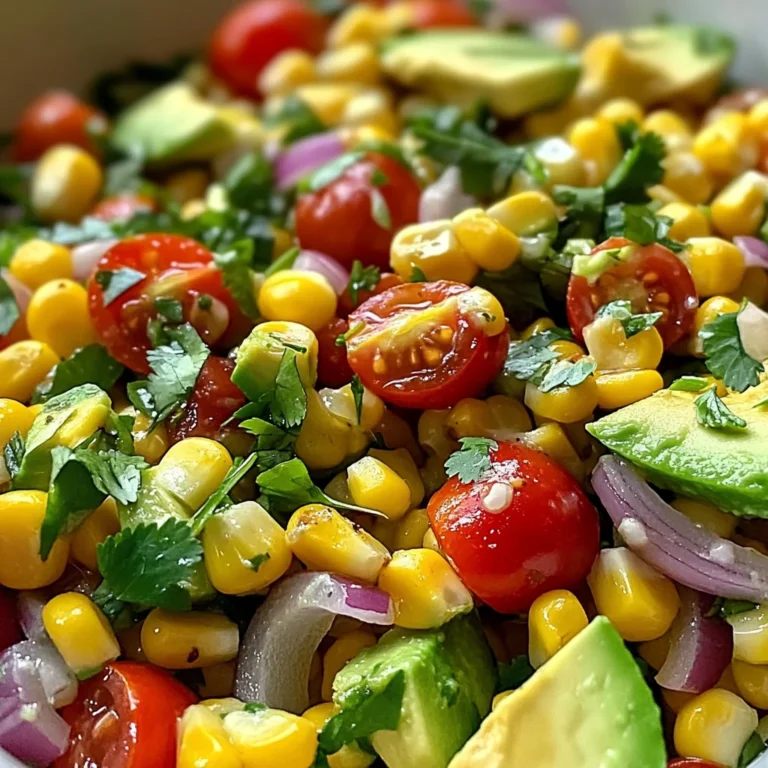 Salade de maïs et avocat
